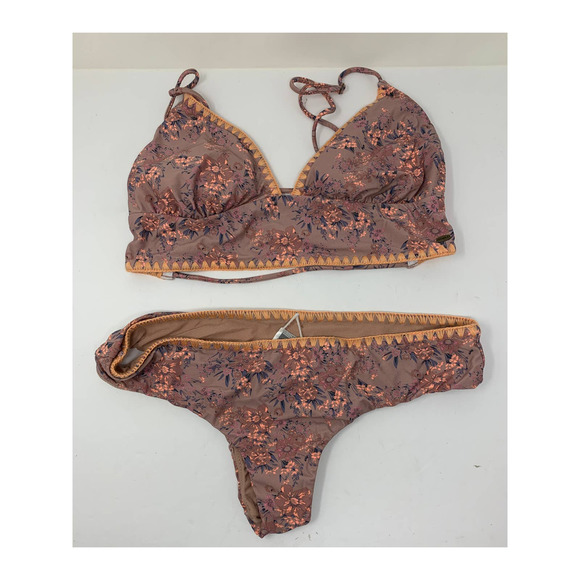 O'Neill Other - O'Neill Women's Size L Floral Two Piece High Cut Bottom Bikini Set Multicolor